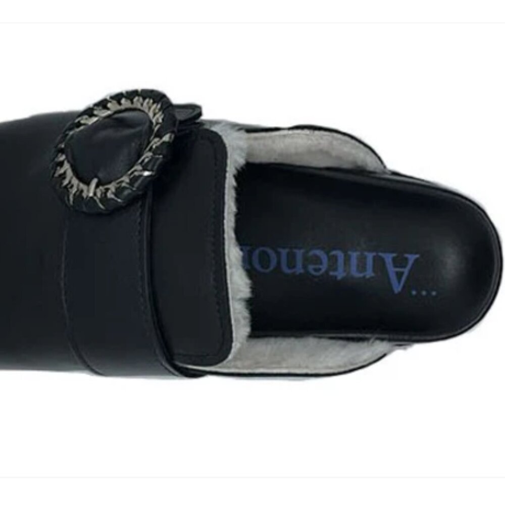 hand made Italian clogs/slipons Leather and shearling lining 5.5, 6, 6.5, 7 - Picture 3 of 5
